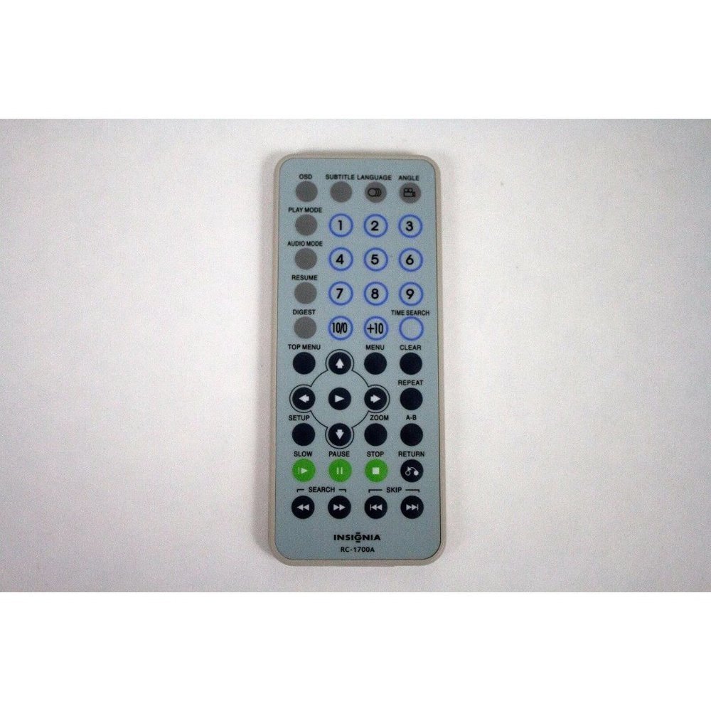 INSIGNIA RC1700A Portable DVD Player Remote I-PD1020, IPD1020, I-PD720-Pre Owned